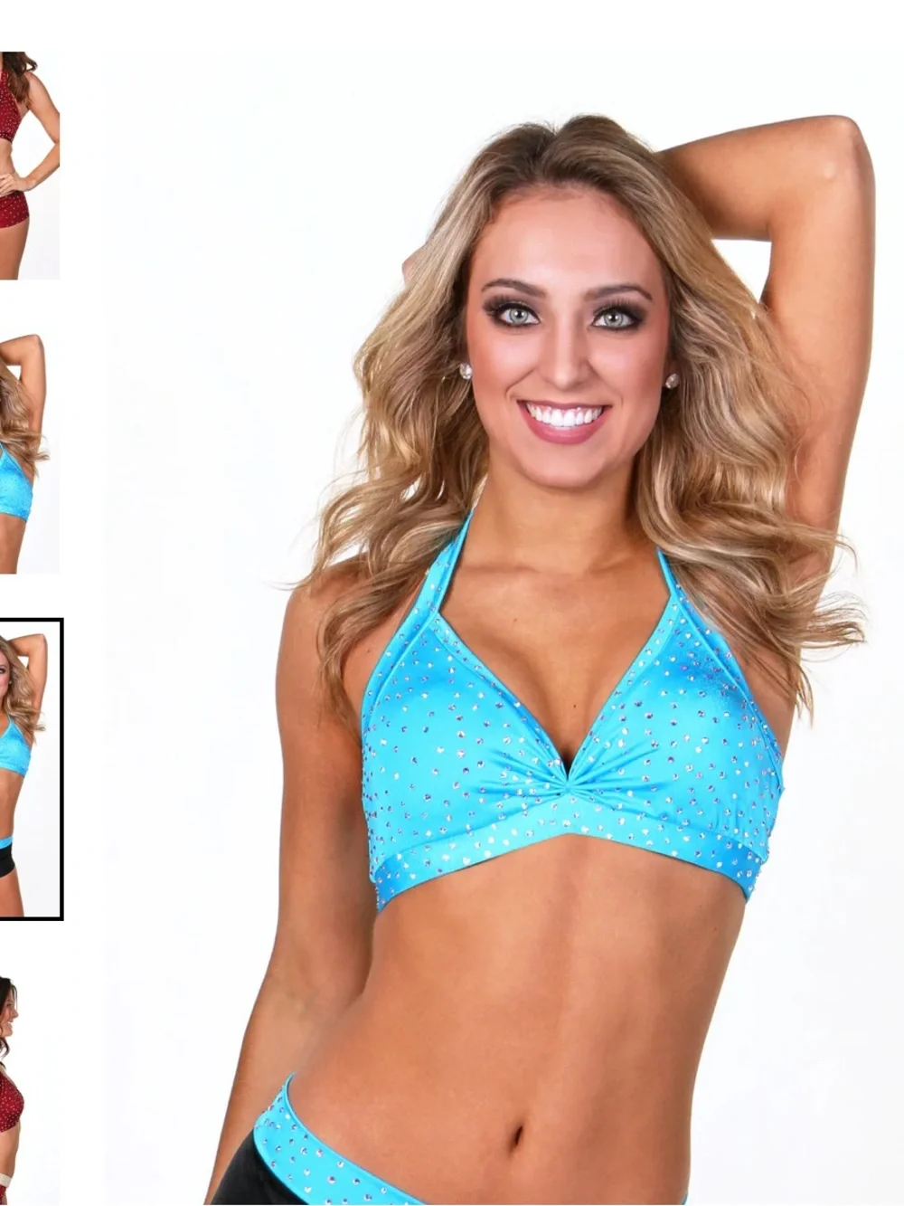 Kelly Green Dallaswear Rhinestone Top & Short NFL NBA Dance Audition Set